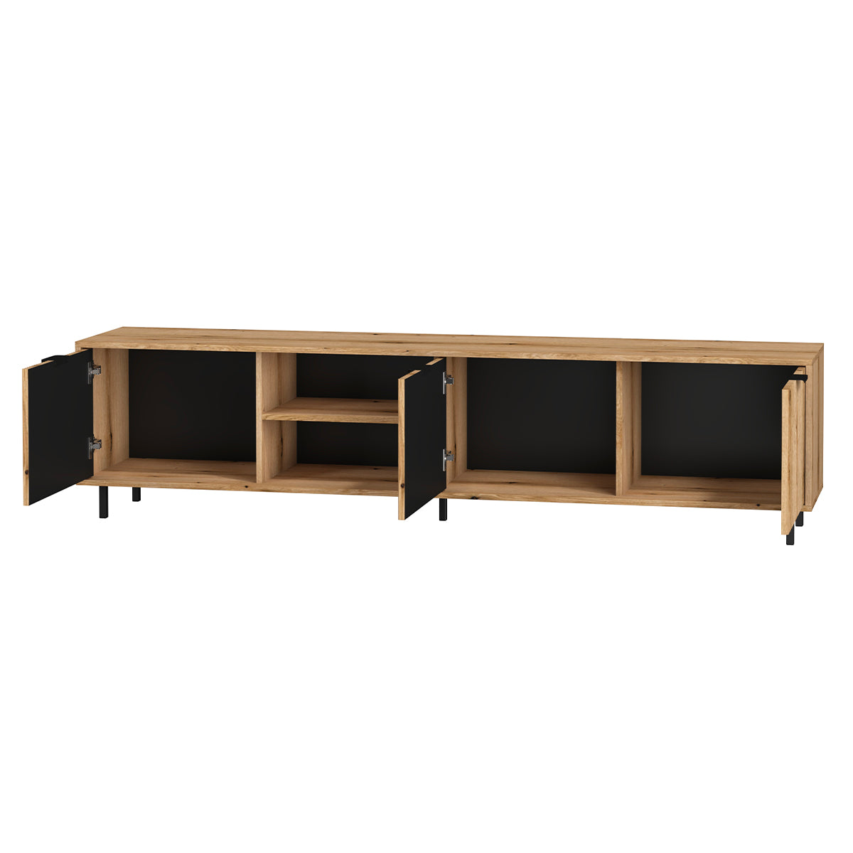 Meuble TV 3 portes 200 cm Soly Bois - vue 2