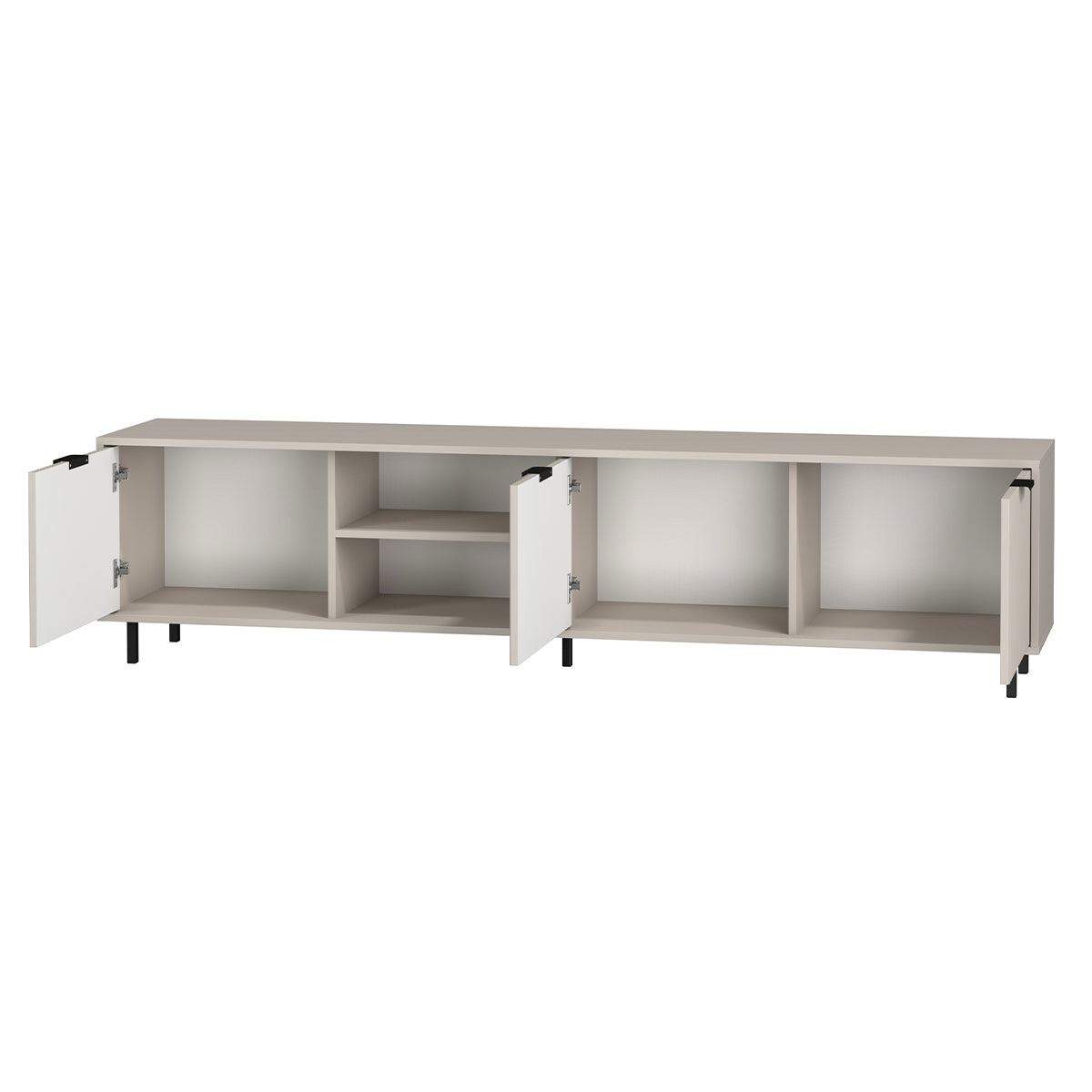 Meuble TV 3 portes 200 cm Soly Cachemire - vue 2