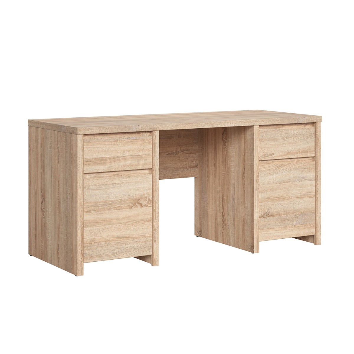 Bureau 2 portes 2 tiroirs Soren Bois - vue 2