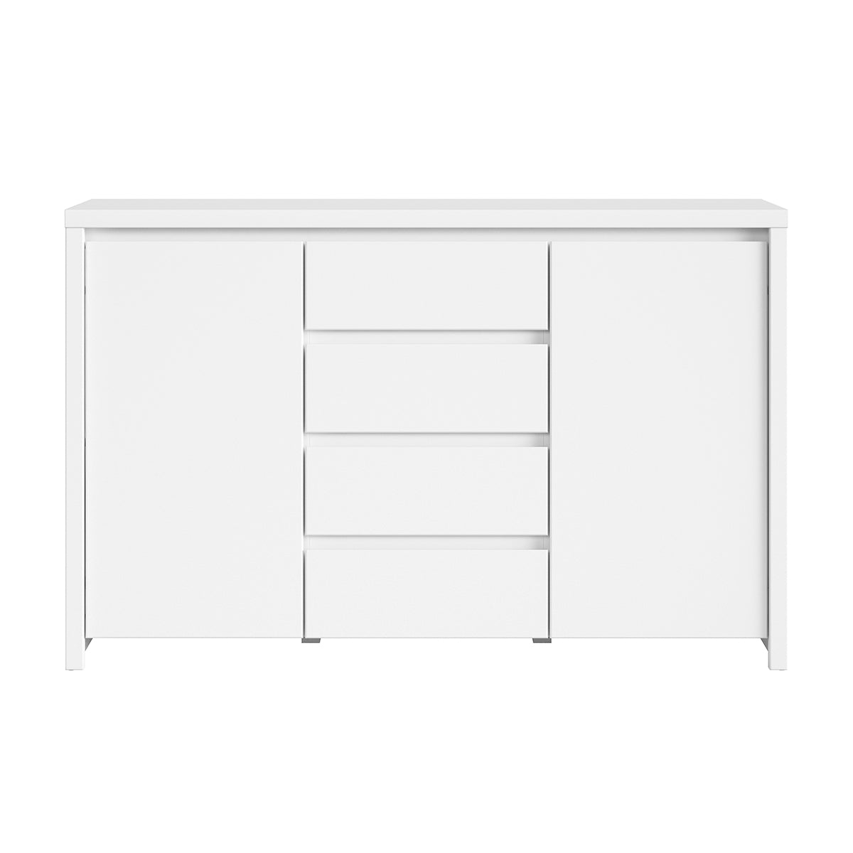 Buffet 2 portes 4 tiroirs Soren Blanc - vue 2