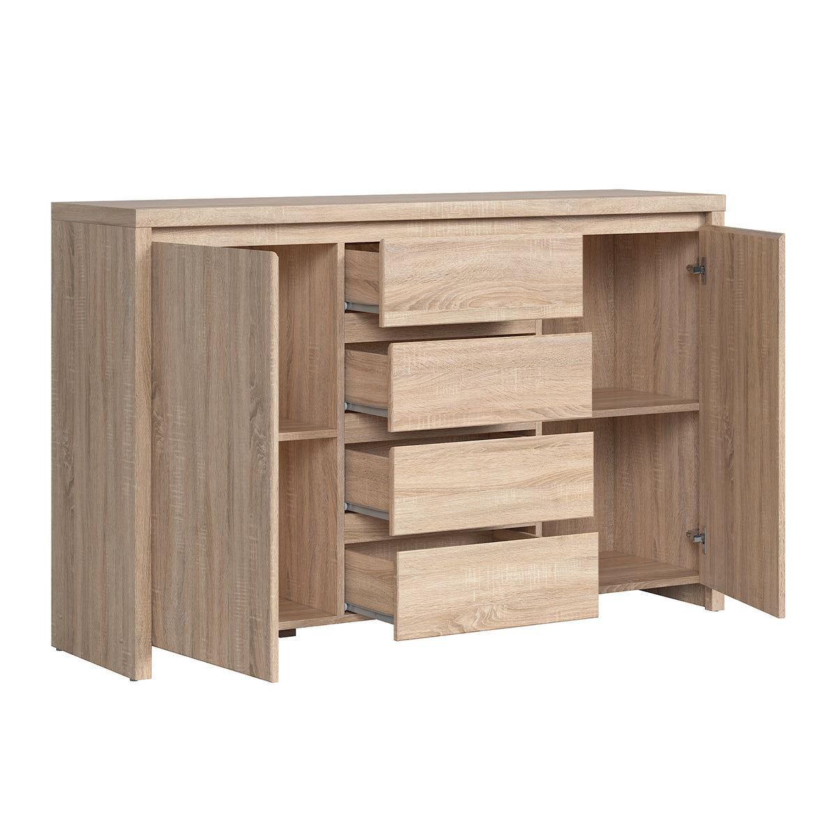Buffet 2 portes 4 tiroirs Soren Bois - vue 3