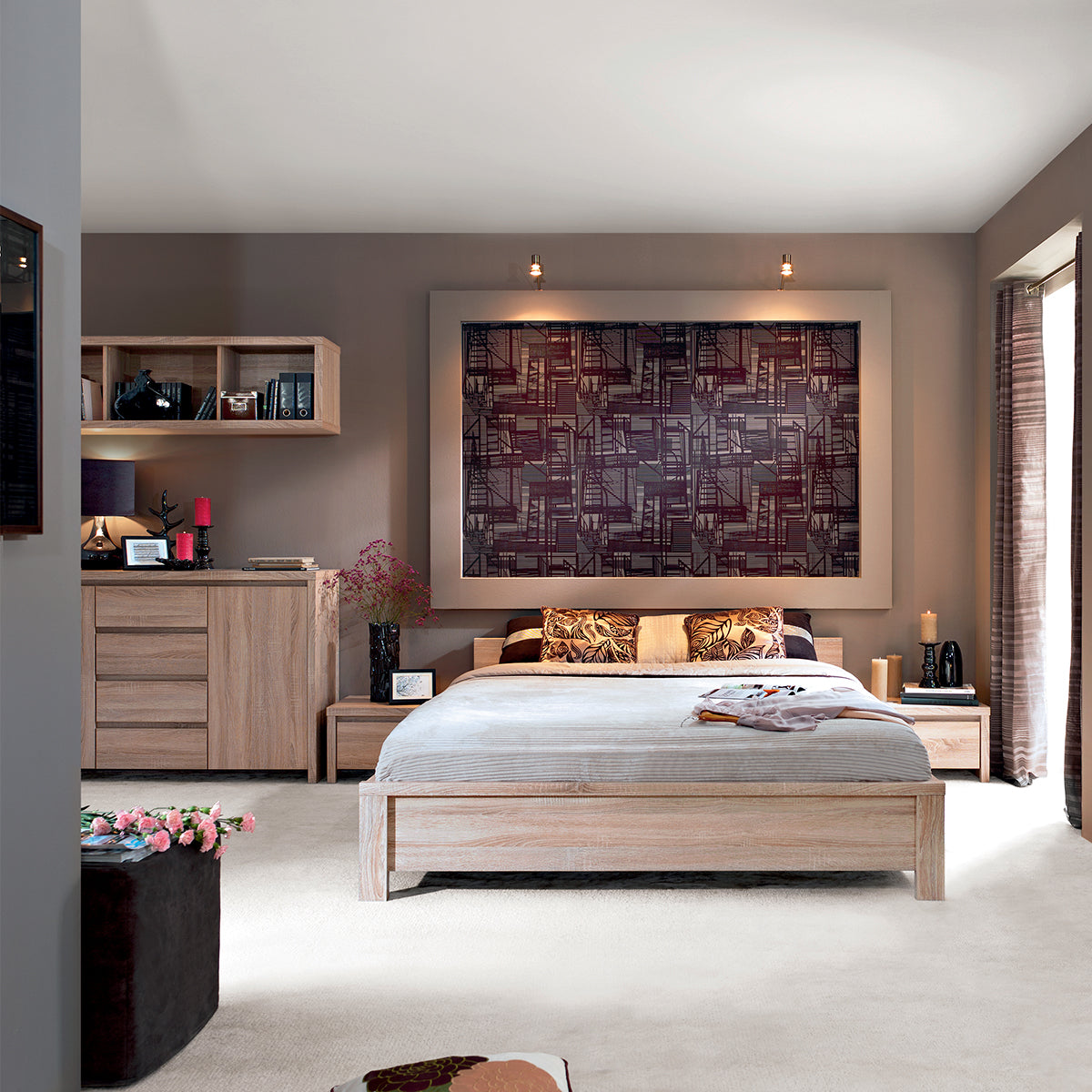 Buffet 2 portes 4 tiroirs Soren Bois - vue 5
