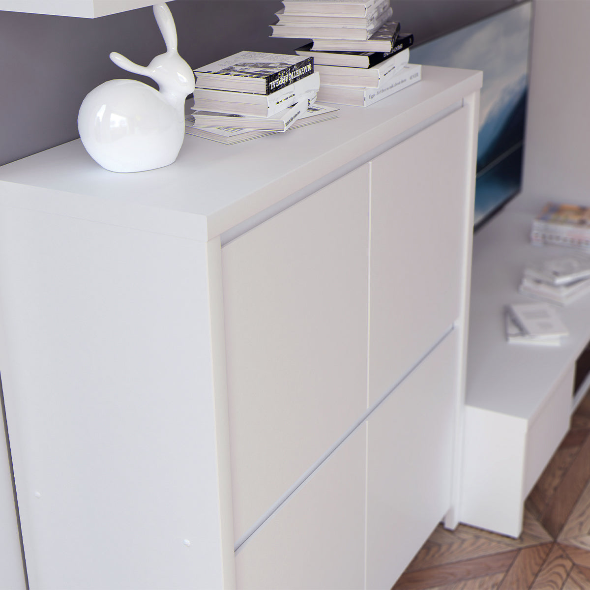 Buffet 4 portes Soren Blanc - vue 3