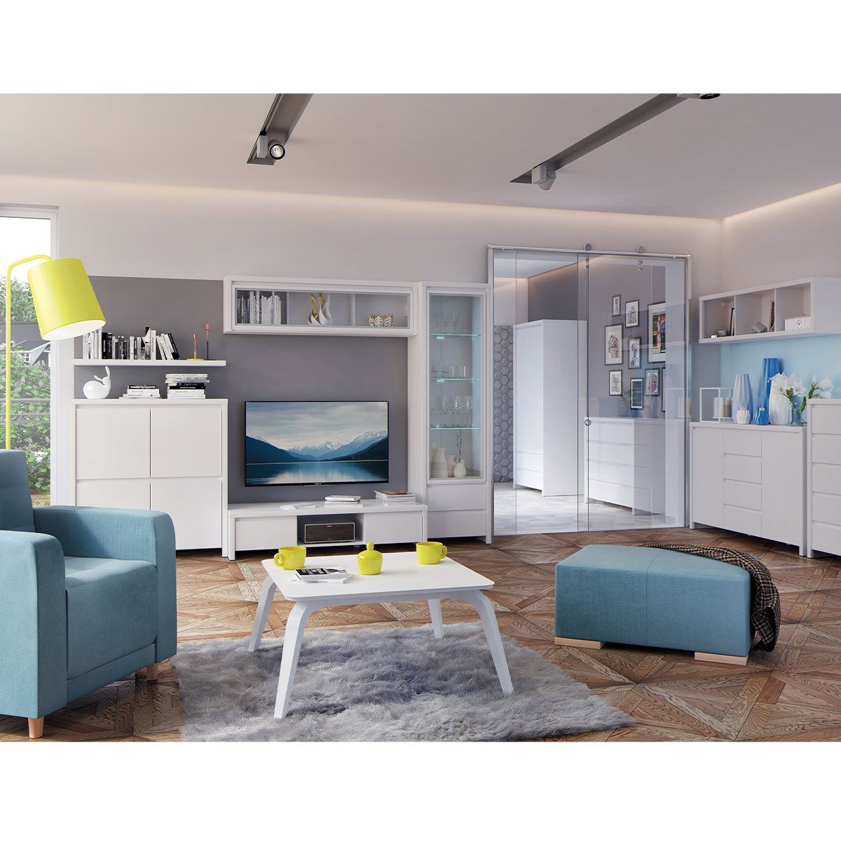 Buffet 4 portes Soren Blanc - vue 5