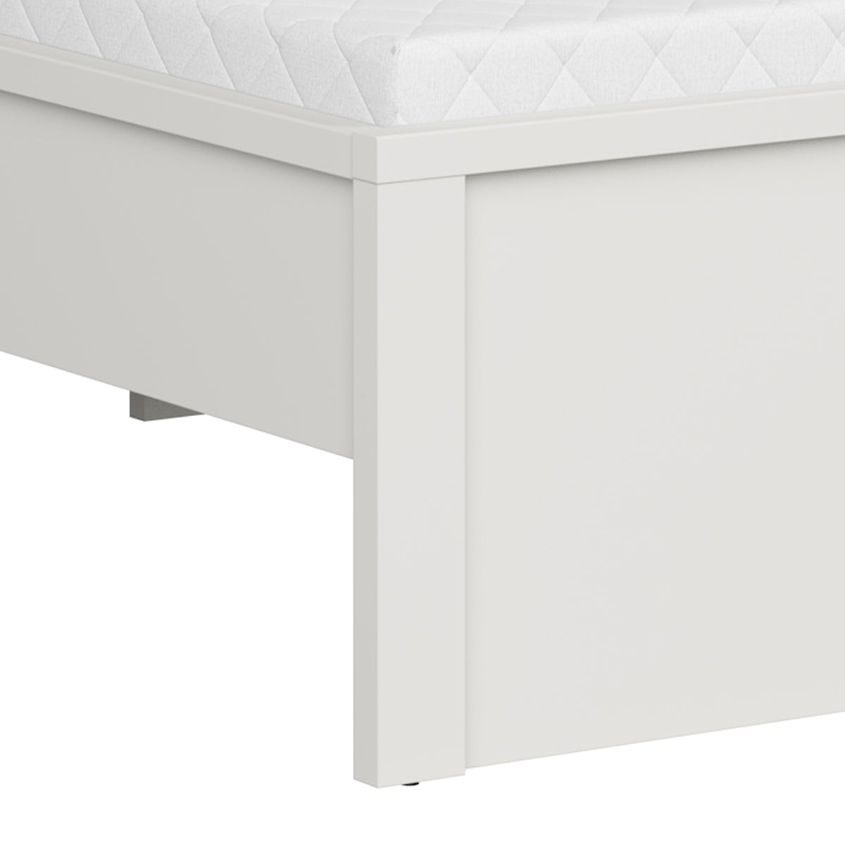 Lit 120x200 tête de lit haut Soren Blanc - vue 4