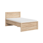 Lit 120x200 tête de lit haut Soren Bois