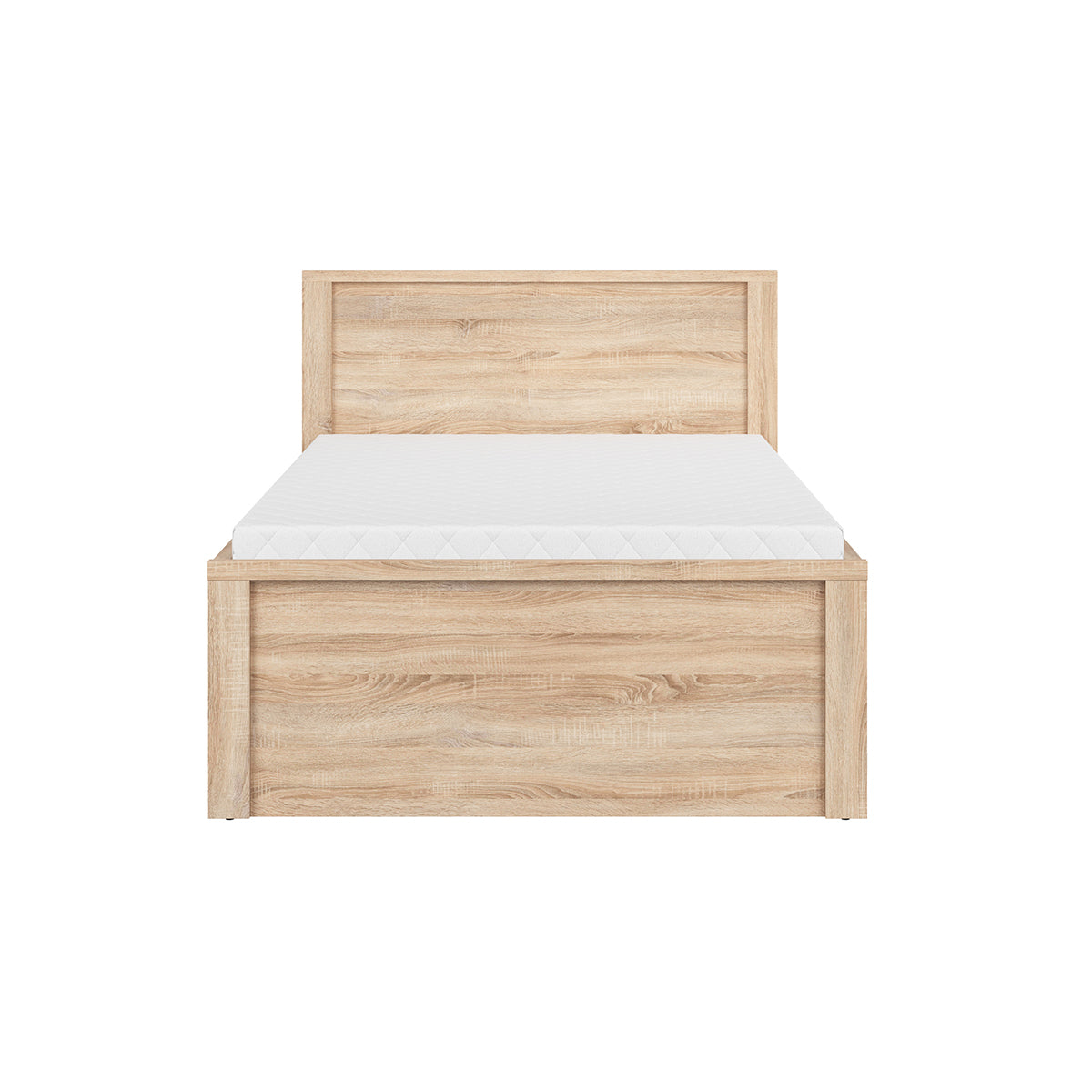 Lit 120x200 tête de lit haut Soren Bois - vue 2
