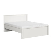 Lit 160x200 tête de lit haut Soren Blanc