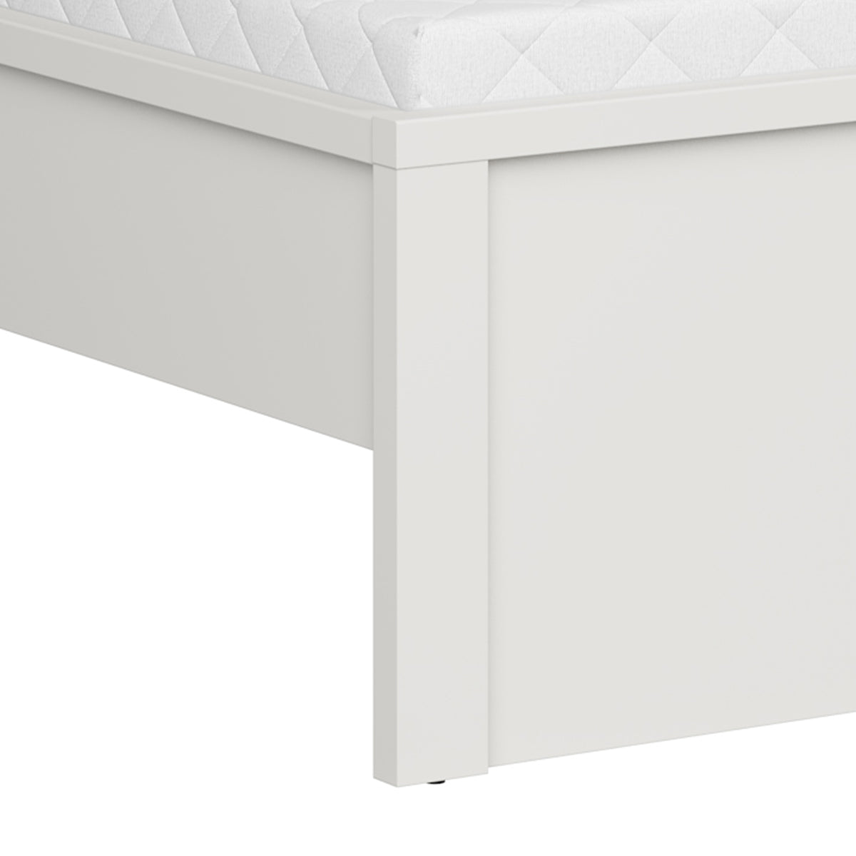 Lit 160x200 tête de lit haut Soren Blanc - vue 4