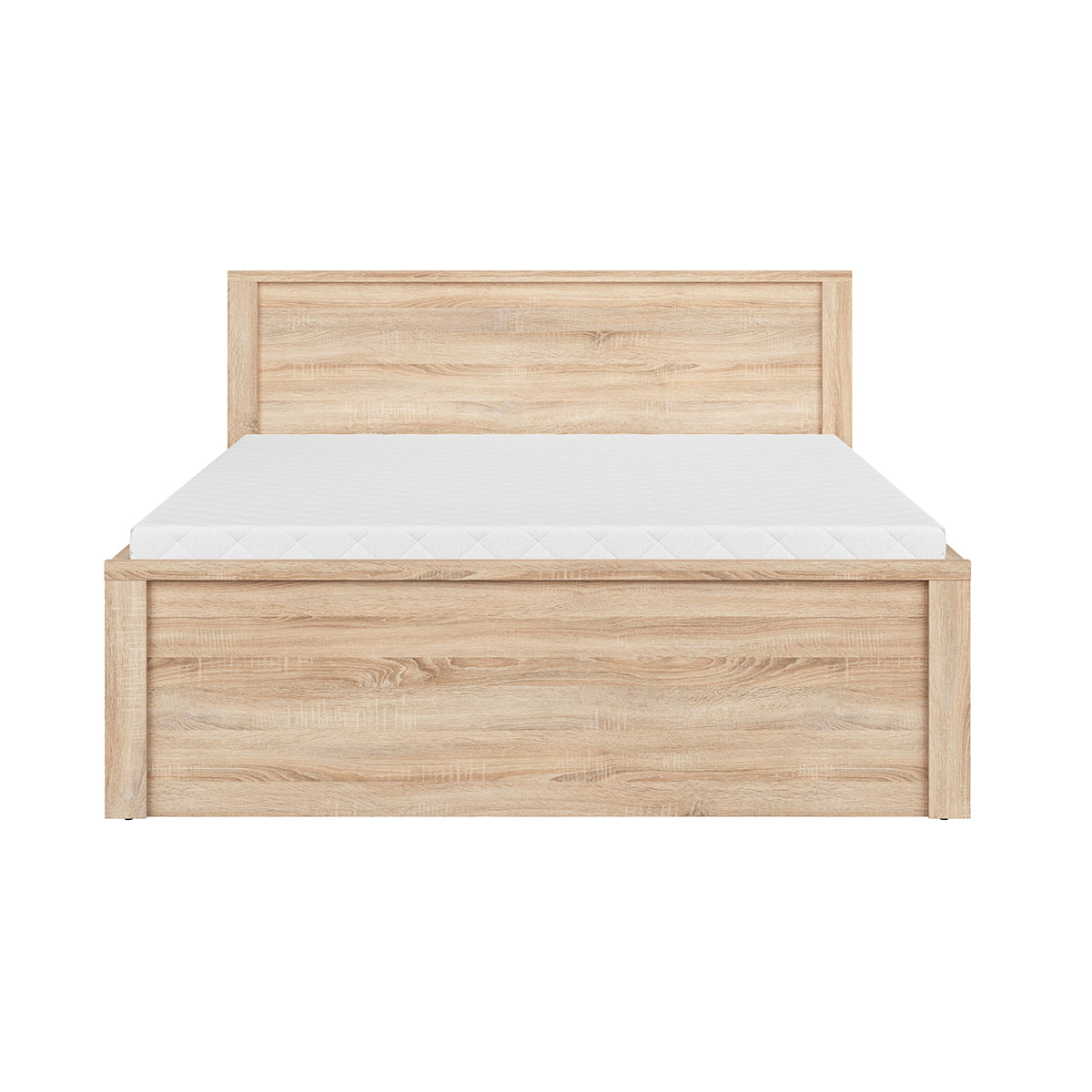 Lit 160x200 tête de lit haut Soren Bois - vue 2