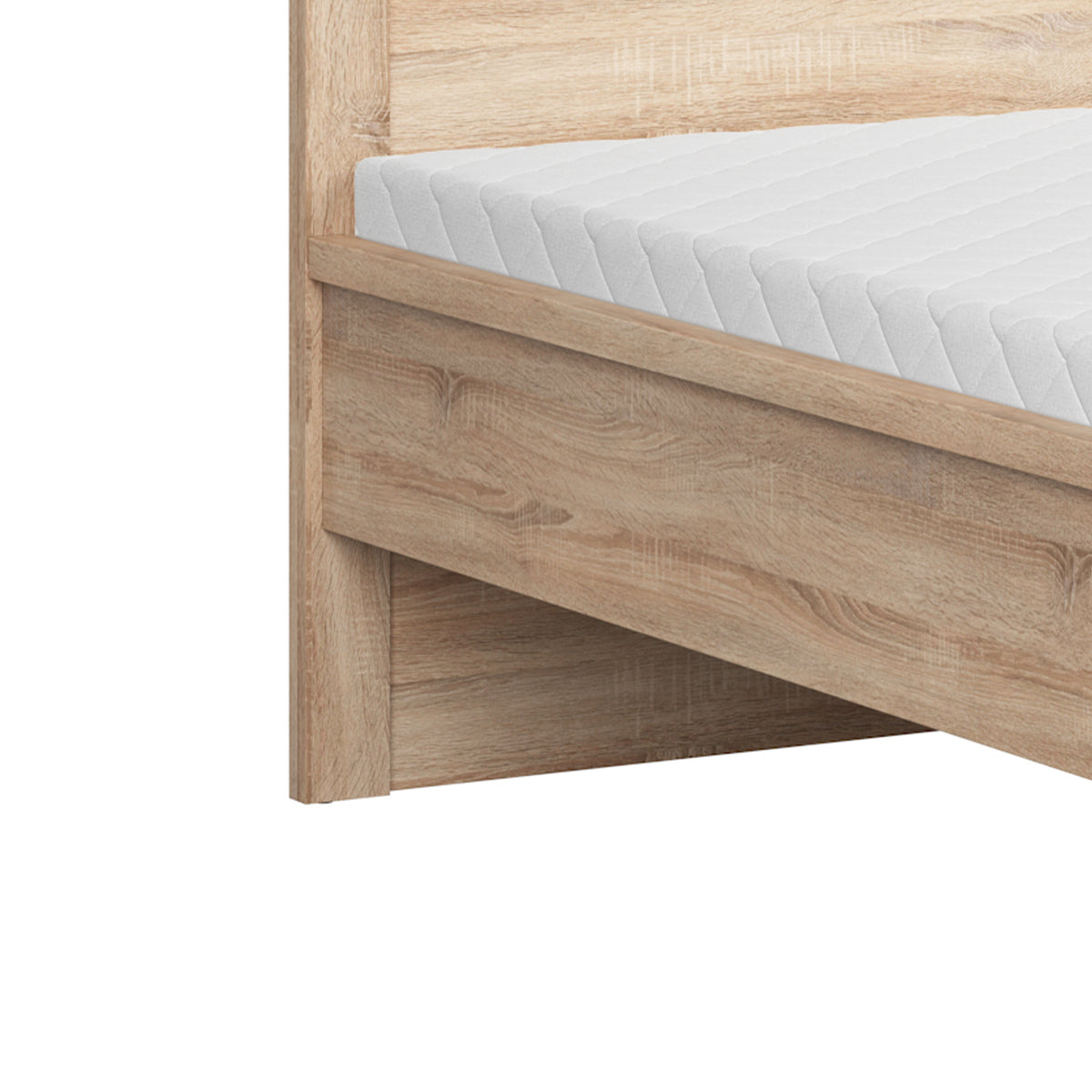 Lit 160x200 tête de lit haut Soren Bois - vue 3