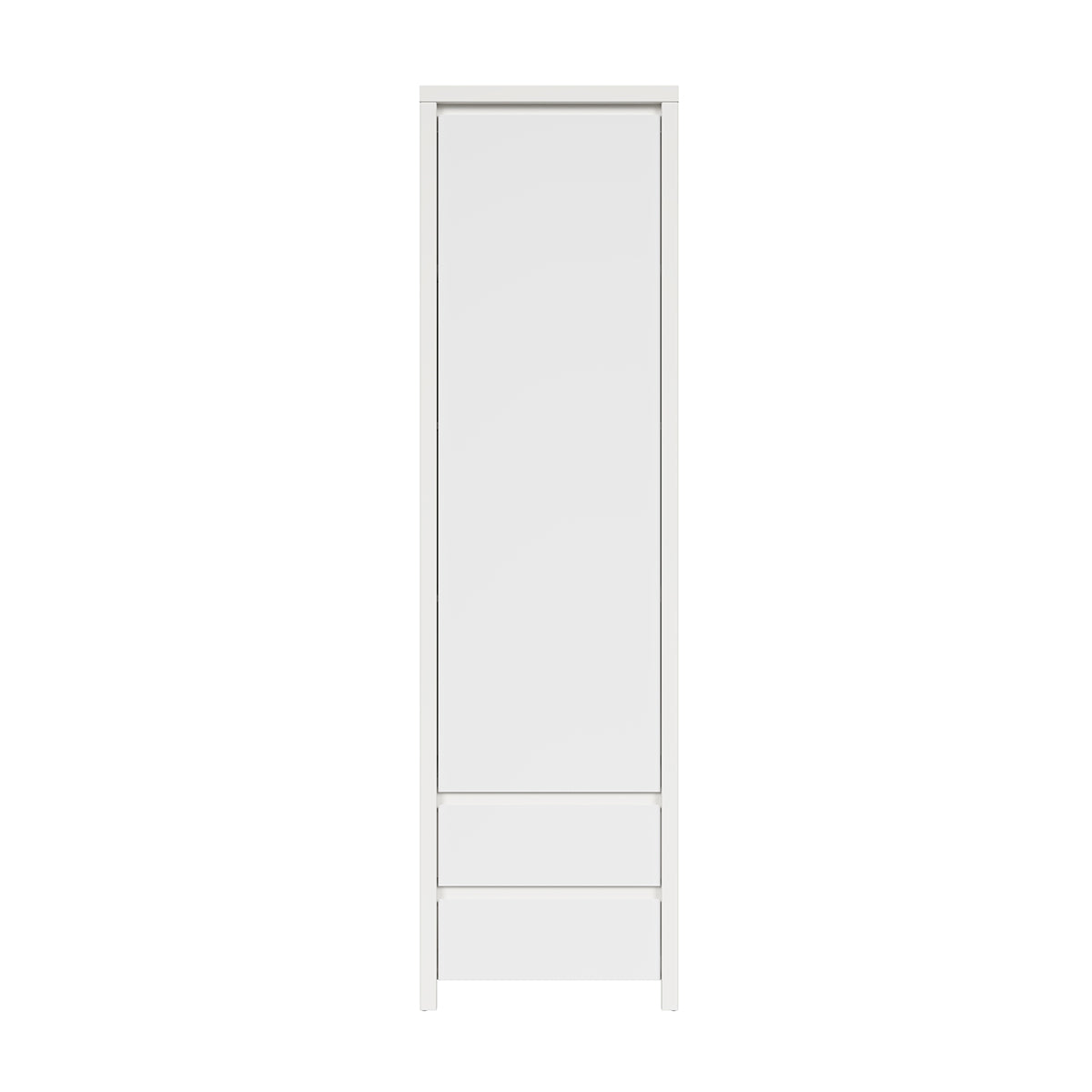 Armoire colonne 1 porte 2 tiroirs Soren Blanc - vue 2