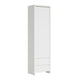 Armoire colonne 1 porte 2 tiroirs Soren Blanc