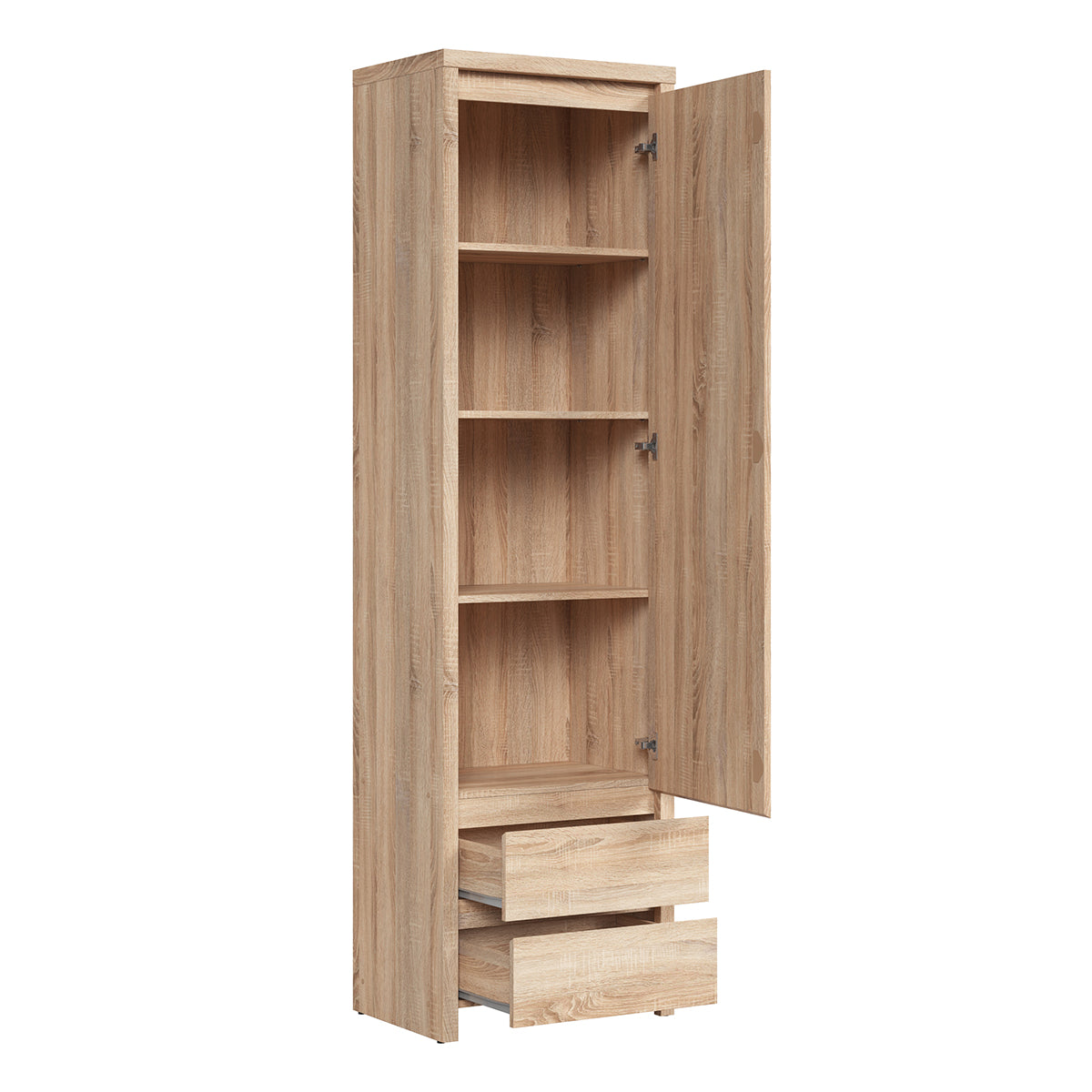 Armoire colonne 1 porte 2 tiroirs Soren Bois - vue 4