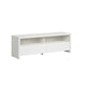 Meuble TV 2 tiroirs 2 niches 143 cm Soren Blanc