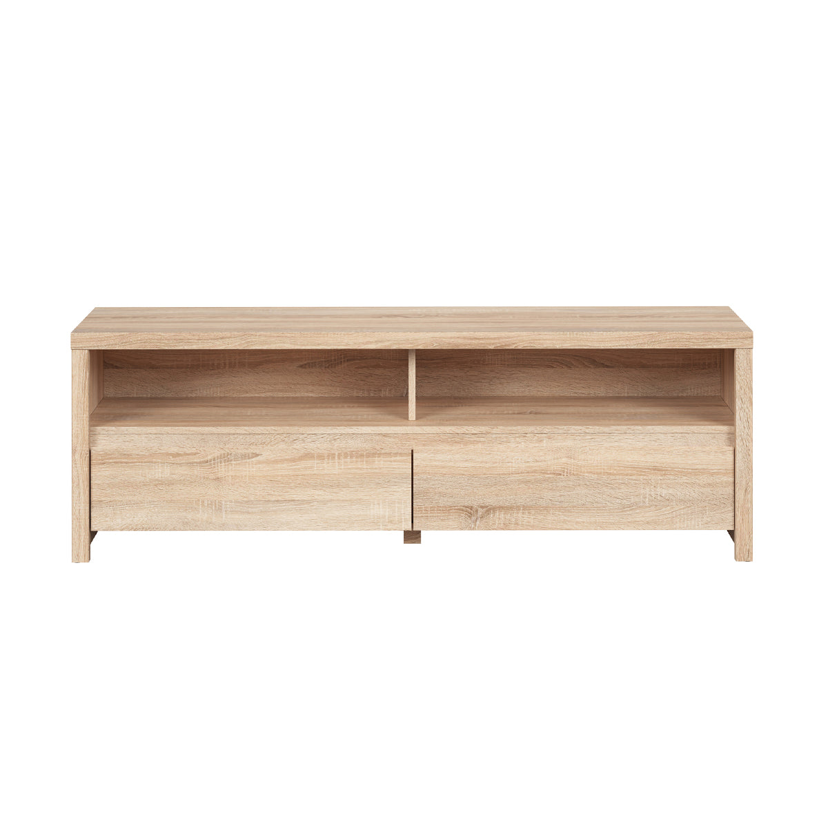 Meuble TV 2 tiroirs 2 niches 143 cm Soren Bois