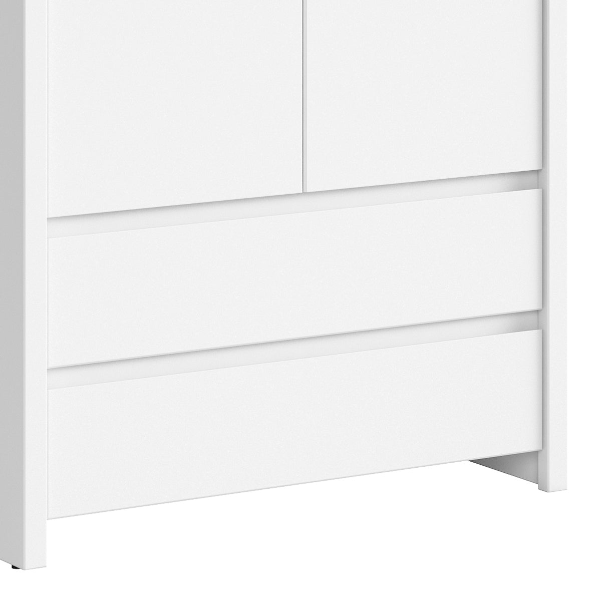 Armoire 2 portes 2 tiroirs Soren Blanc - vue 3