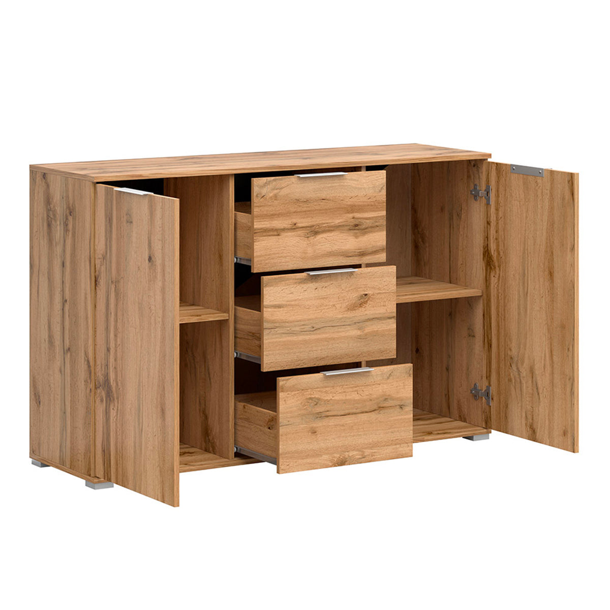 Buffet 2 portes 3 tiroirs Selma Bois - vue 2