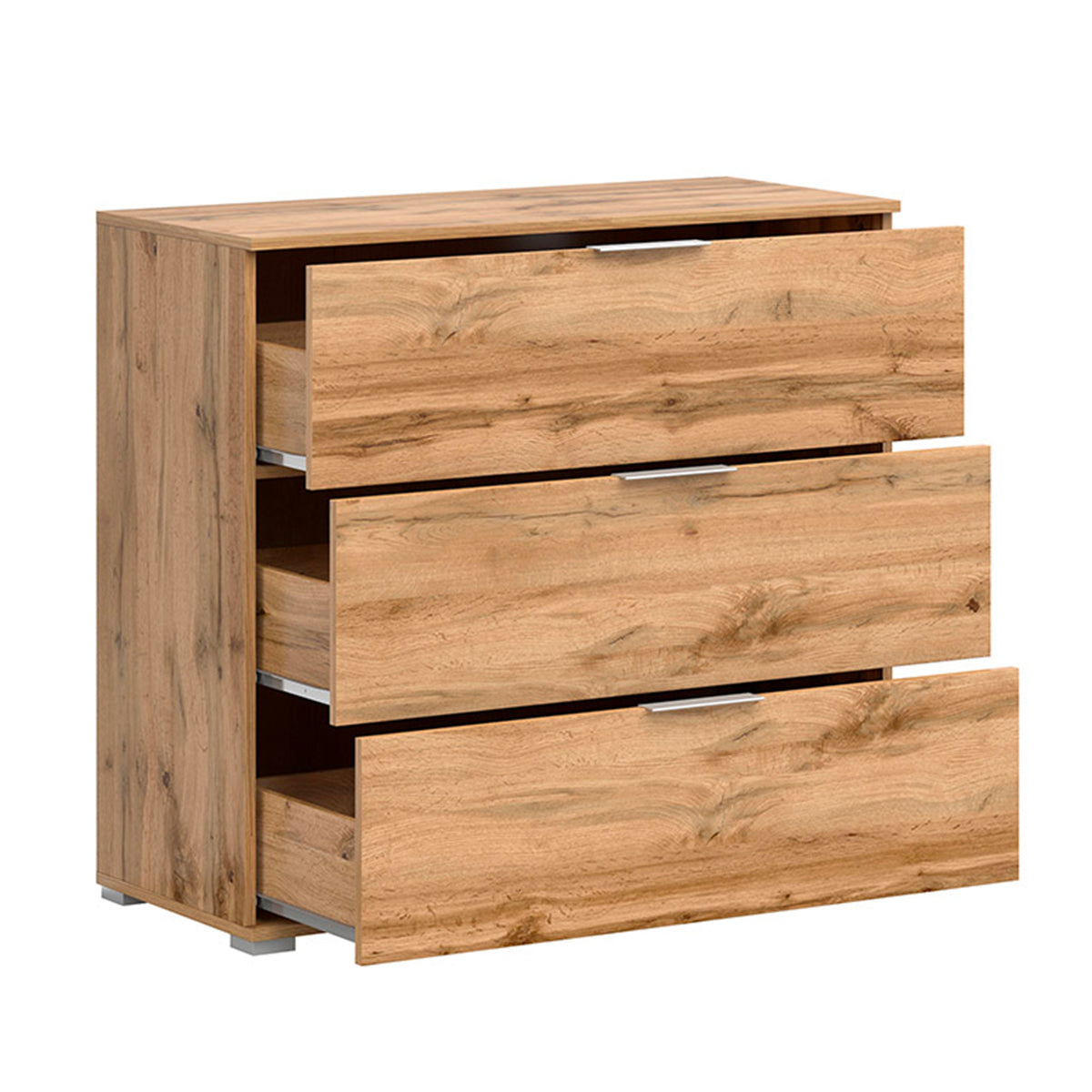 Commode 3 tiroirs Selma Blanc - vue 2