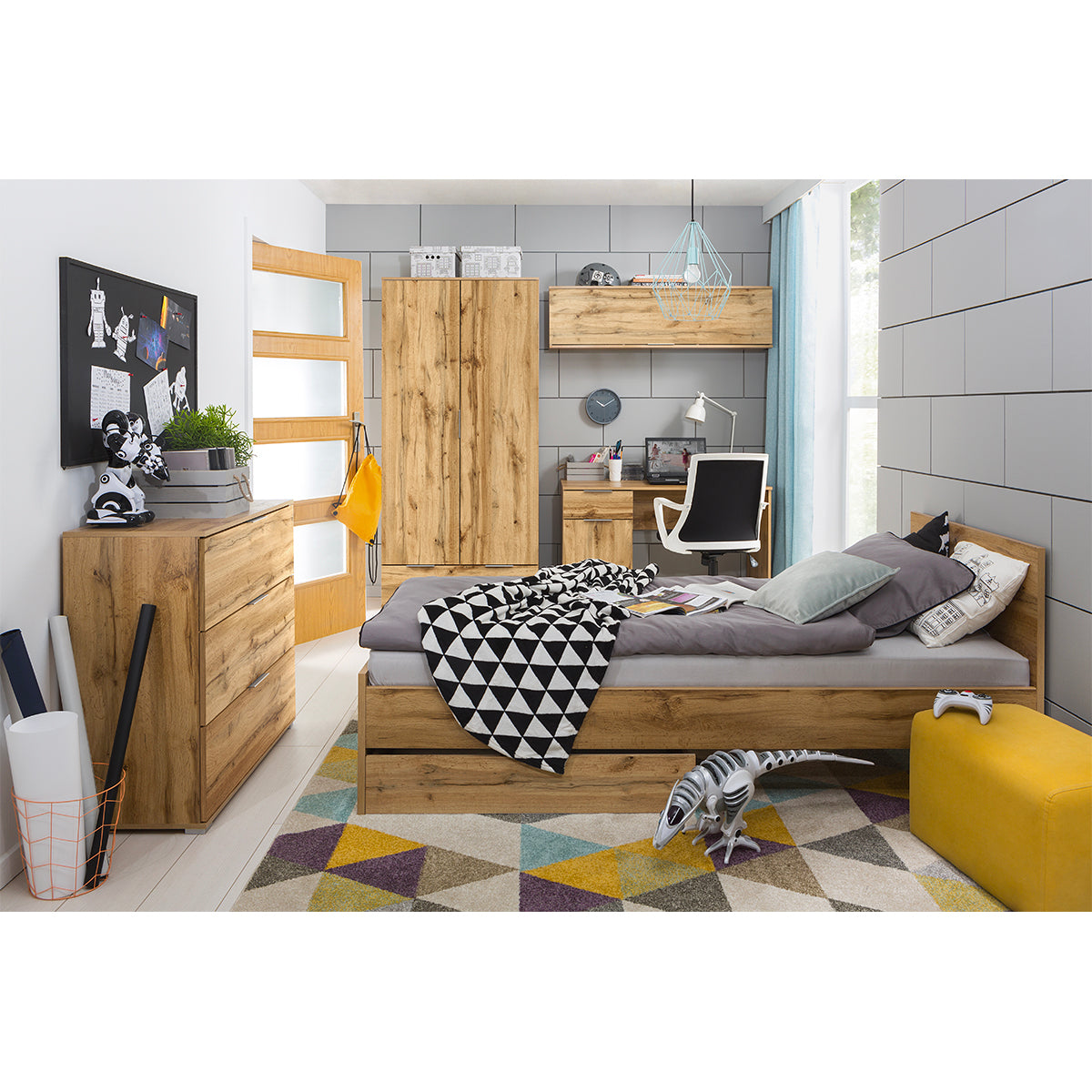Commode 3 tiroirs Selma Blanc - vue 5