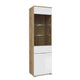 Vitrine 2 portes Selma Blanc et Bois