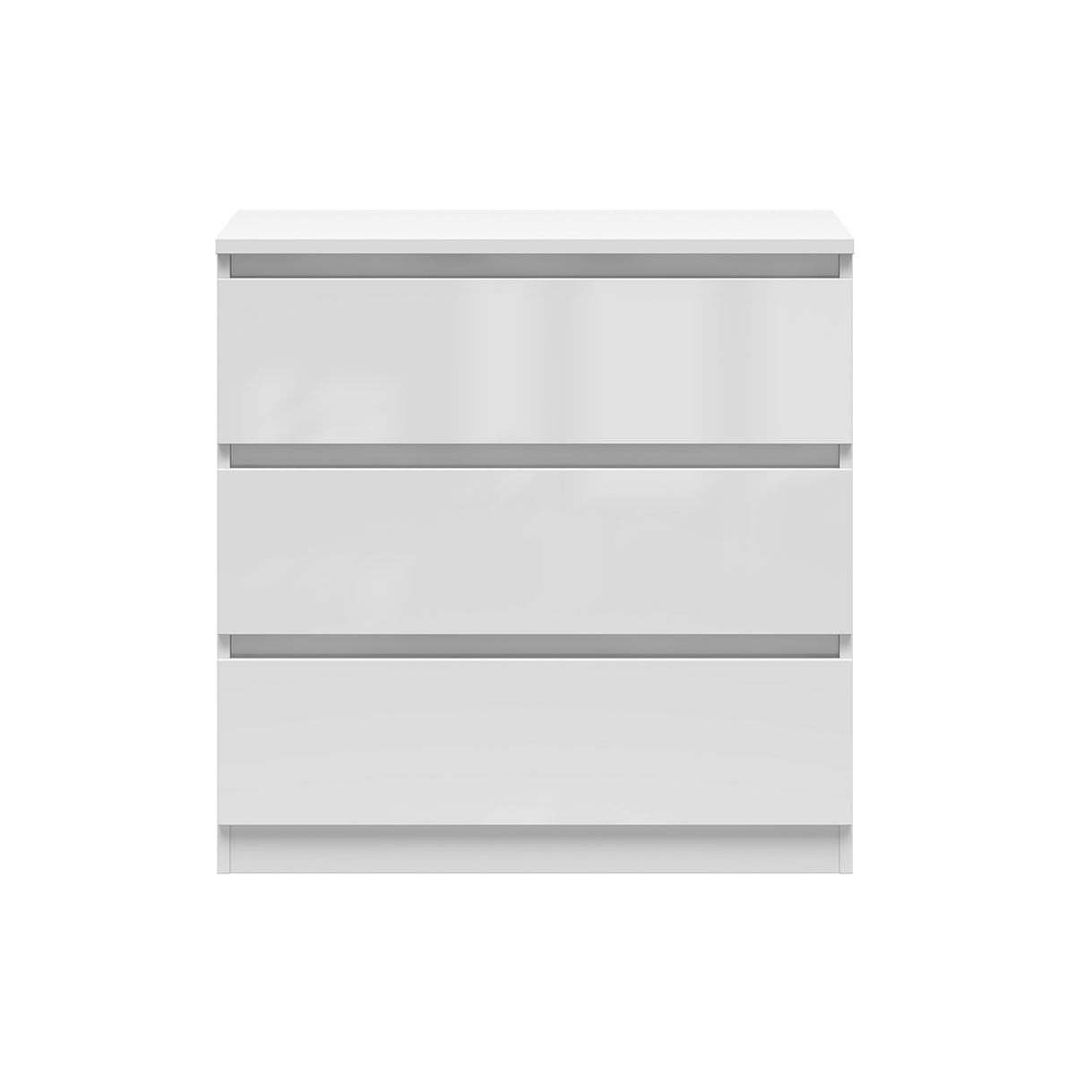 Commode 3 tiroirs Edwin Blanc - vue 3