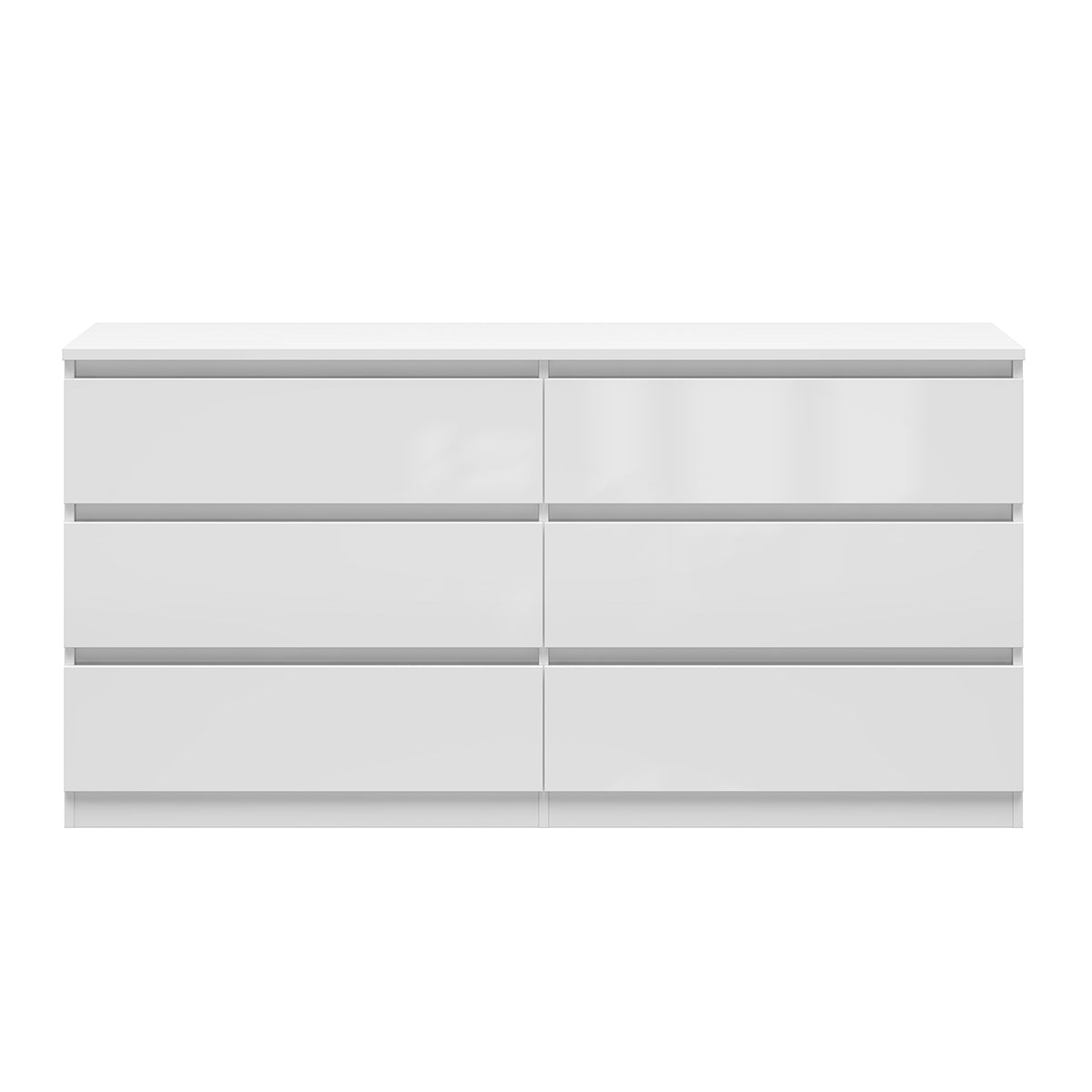 Commode 6 tiroirs Edwin Blanc - vue 3