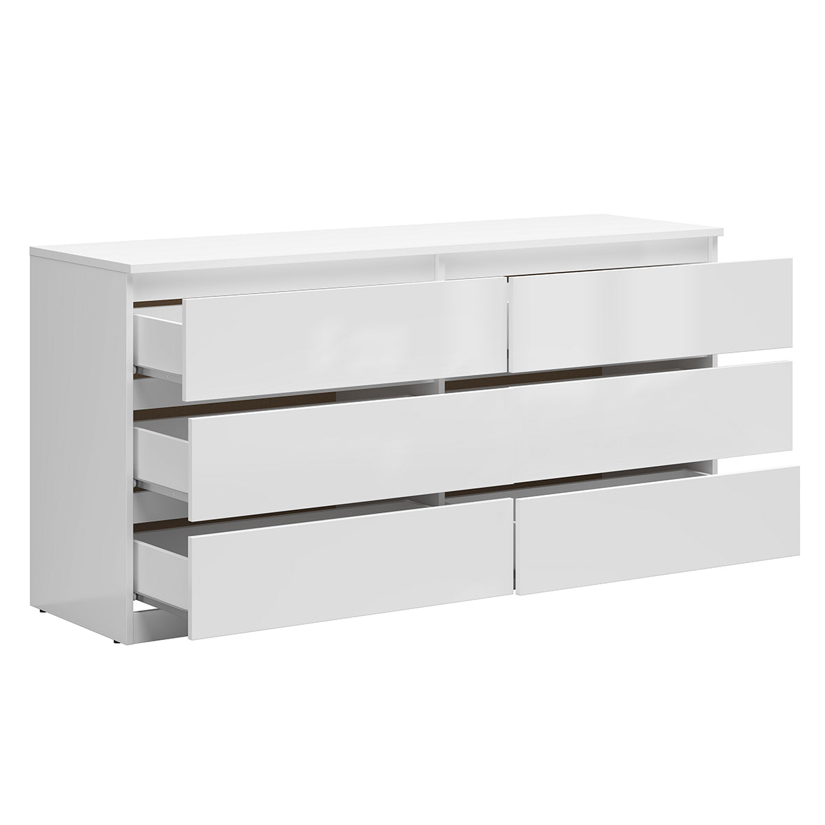 Commode 6 tiroirs Edwin Blanc - vue 2