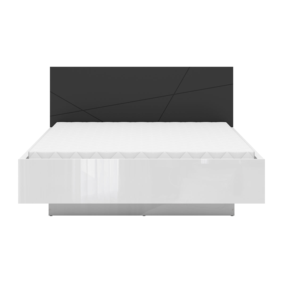 Lit coffre 160x200 sommier inclus Sven Noir et Blanc - vue 6
