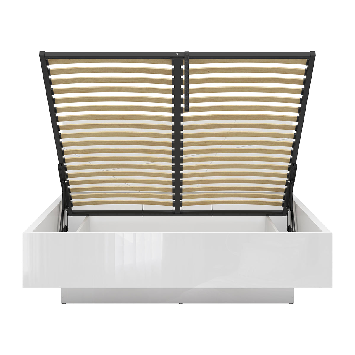 Lit coffre 160x200 sommier inclus Sven Noir et Blanc - vue 3