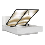 Lit coffre 160x200 sommier inclus Sven Blanc