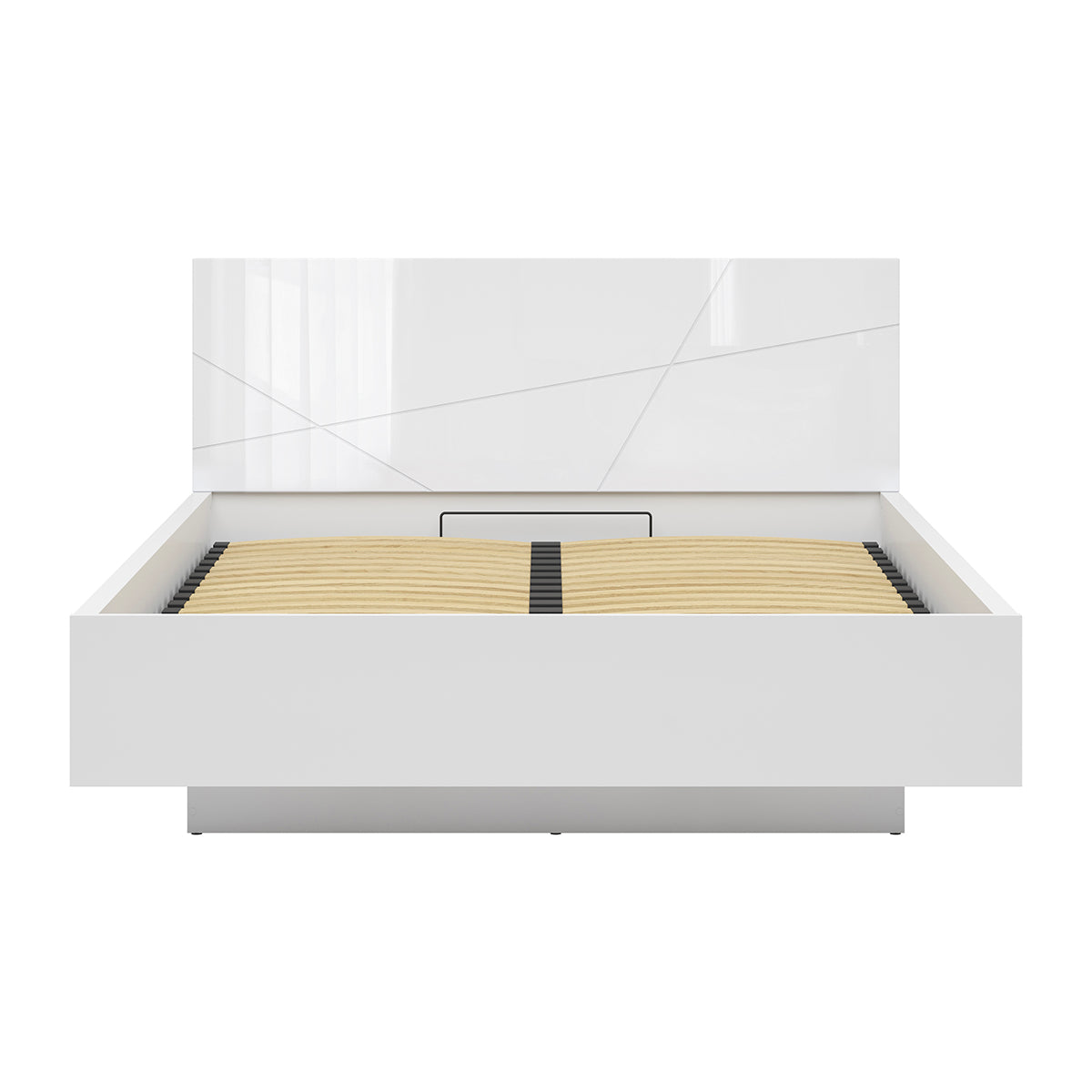 Lit coffre 160x200 sommier inclus Sven Blanc - vue 4
