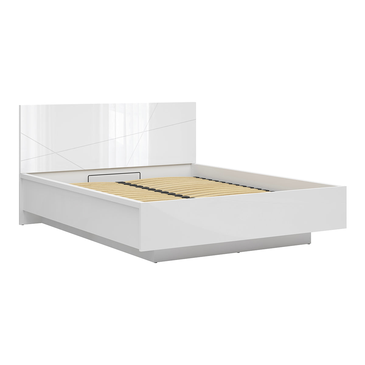 Lit coffre 160x200 sommier inclus Sven Blanc - vue 2
