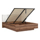Lit coffre 160x200 sommier inclus Sven Blanc et Bois