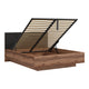 Lit coffre 160x200 sommier inclus Sven Noir et Bois