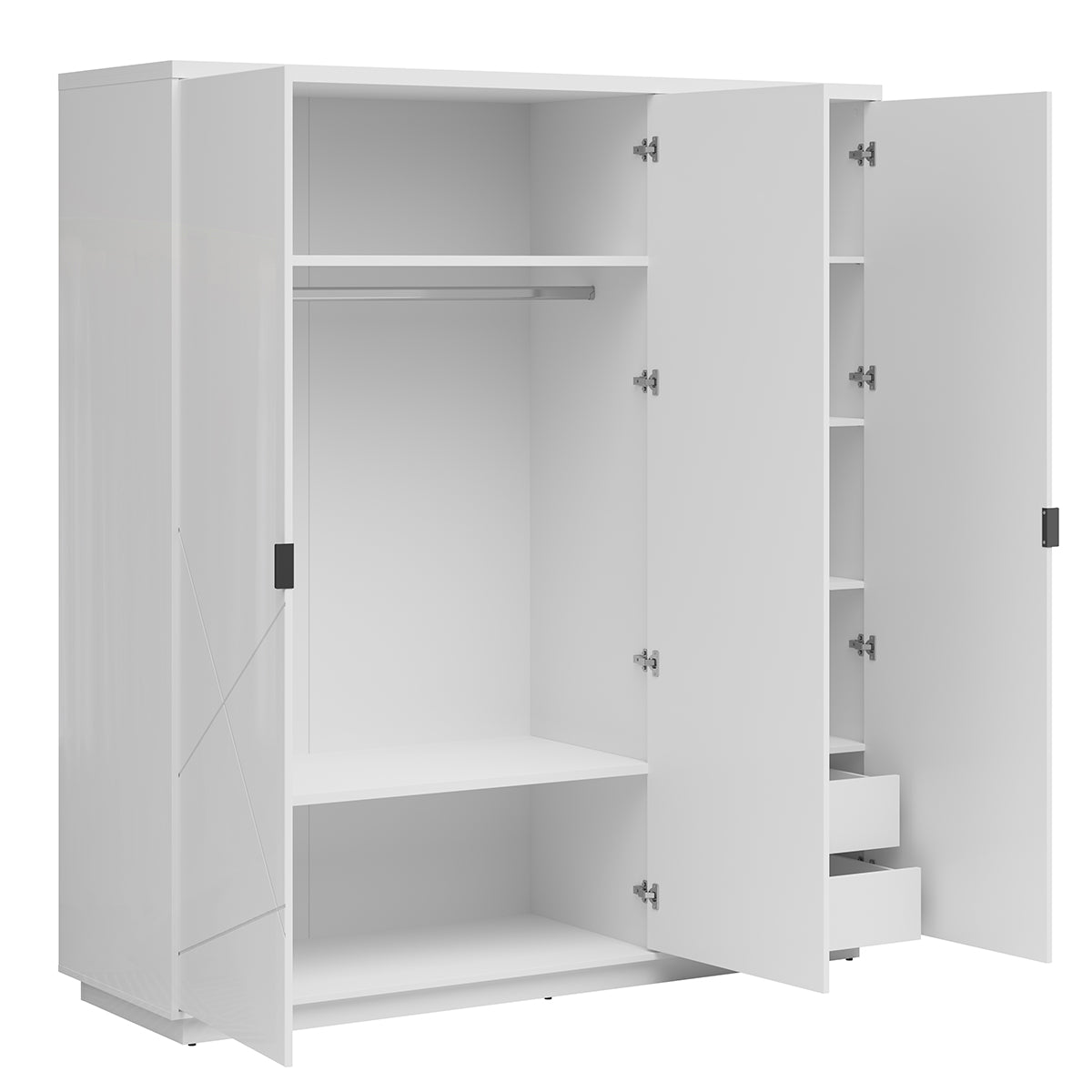 Armoire 3 portes Sven Blanc - vue 2