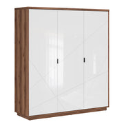 Armoire 3 portes Sven Blanc et Bois
