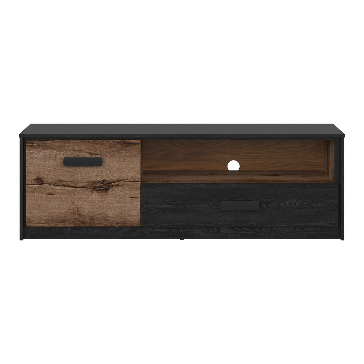 Meuble TV 1 porte 1 tiroir 150 cm Romane Bois - vue 3