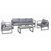 Salon de jardin 5 personnes Sevilla Gris