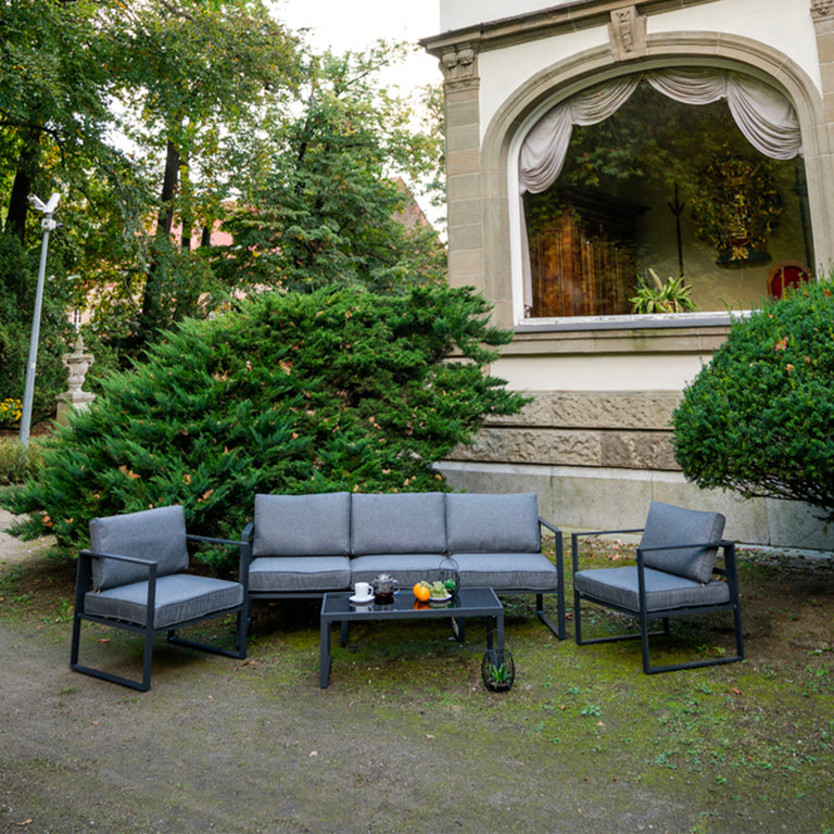 Salon de jardin 5 personnes Sevilla Gris - vue 2