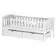 Lit 90x200 sommier et tiroirs inclus Samuel Blanc