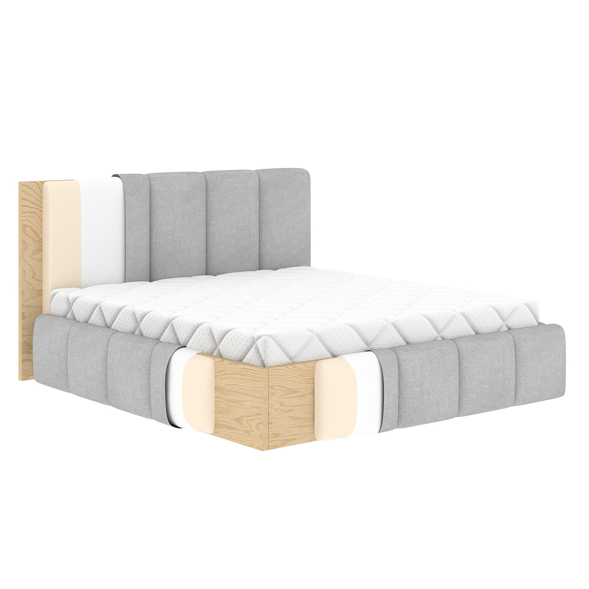 Lit coffre 180x200 sommier inclus Klaus Gris Foncé - vue 9