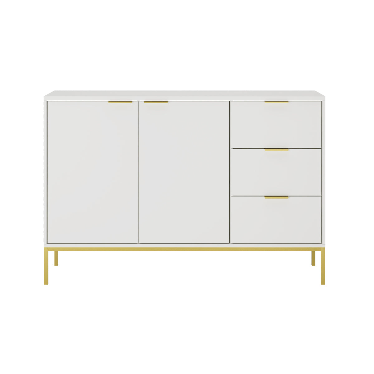 Buffet 2 portes 3 tiroirs Seattle Blanc - vue 2