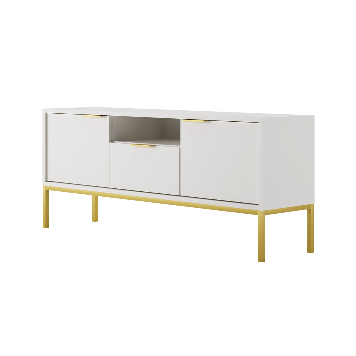 Meuble TV 135 cm Seattle Blanc - vue 4
