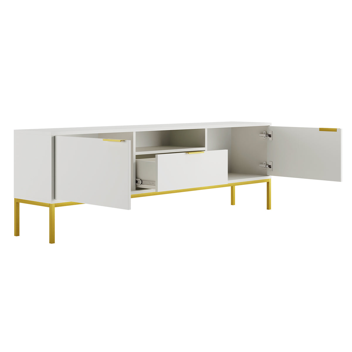 Meuble TV 175 cm Seattle Blanc - vue 3