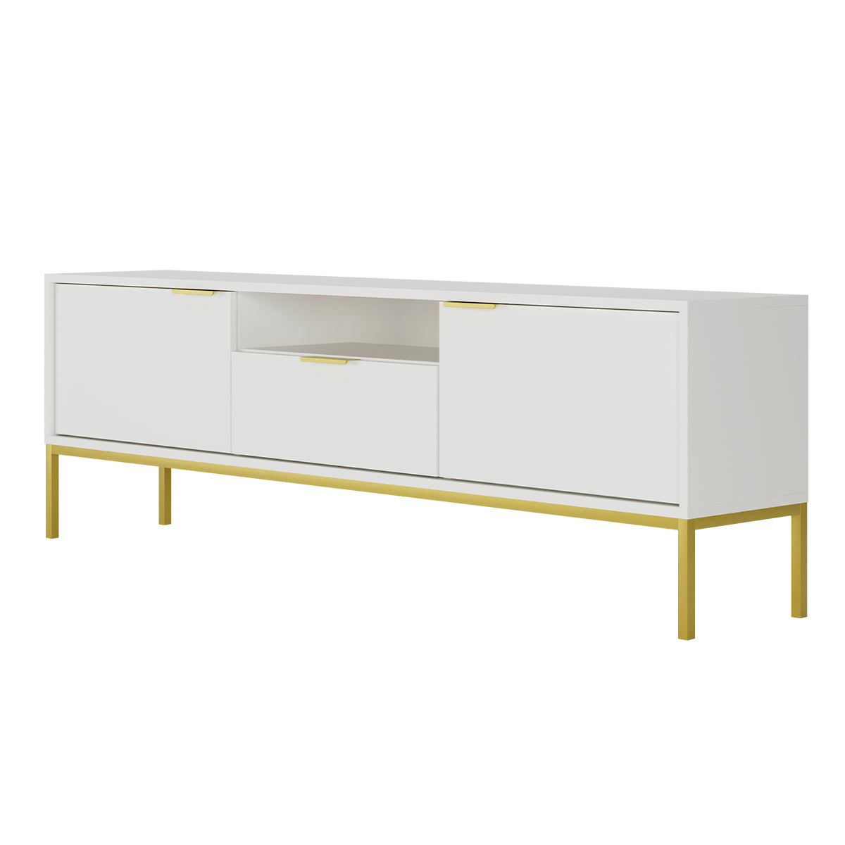Meuble TV 175 cm Seattle Blanc - vue 4