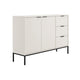 Buffet 2 portes 3 tiroirs Seattle Blanc Pieds noirs