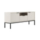 Meuble TV 135 cm Seattle Blanc Pieds noirs