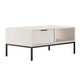 Table basse 100 cm Seattle Blanc Pieds noirs
