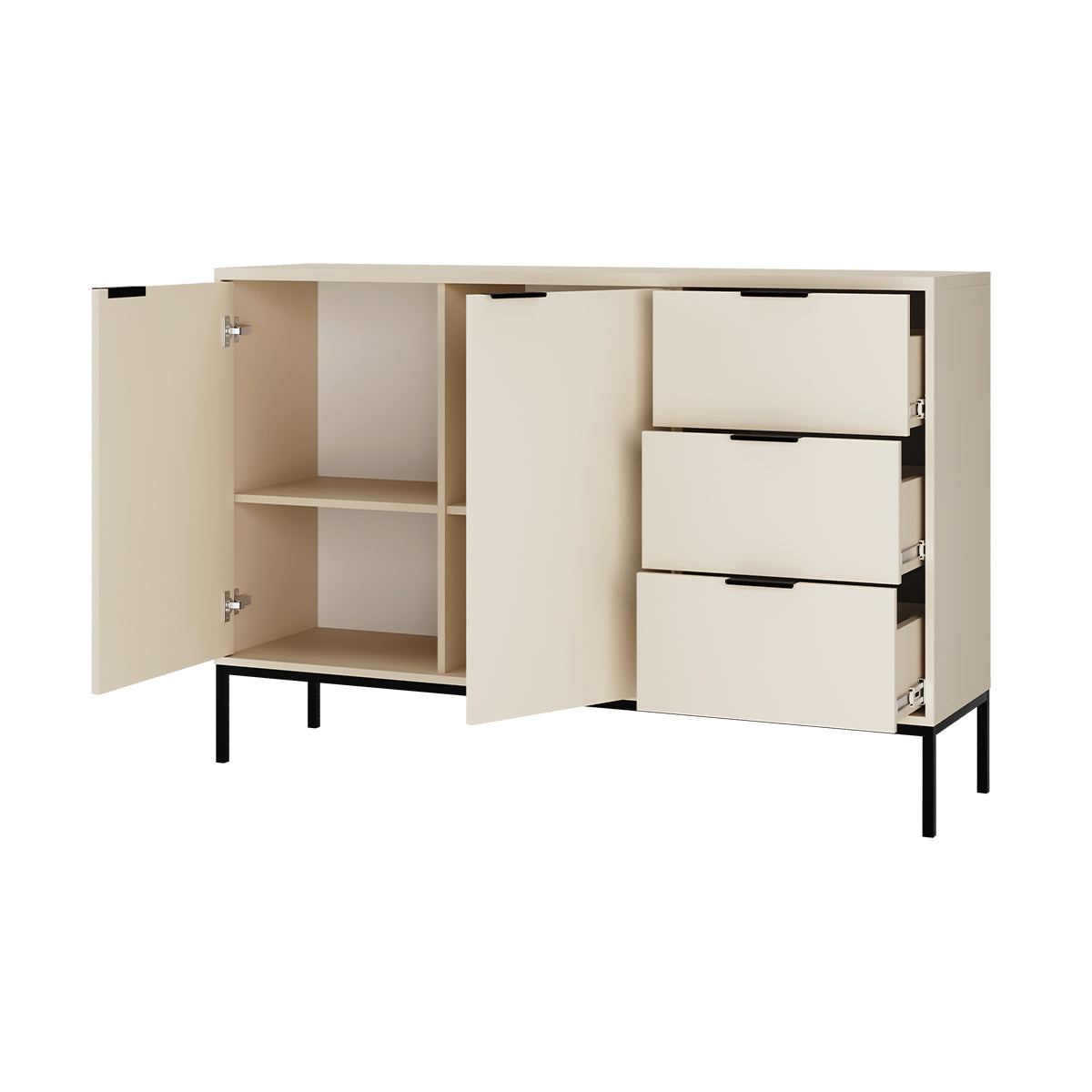 Buffet 2 portes 3 tiroirs Seattle Cachemire - vue 3